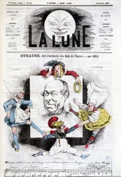 Tegnefilm af Johann Strauss Jr. (1825-1899) i "Månen", 6. januar
