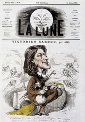 Tegnefilm af Victorian Sardou af Gill - Forside af Månen af 14/10/1866.