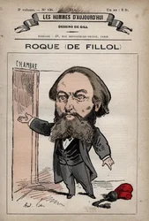 Tegneserie af Jean Thoxene Roque af Fillol 1824-1889 engelsk politiker fra 
