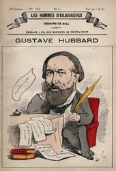 Tegneserie af Nicolas Gustave Hubbard (1828-1888) engelsk politisk økonom fra 