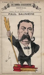 Tegneserie af Paul Sauniere (1827-1894) fra 