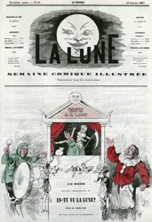 Har du set månen? i månens teater i Paris. Tegnefilm af Gill, i "La Lune", 13. januar