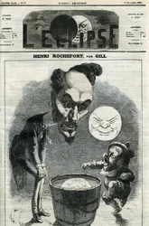 Henri Rochefort (1831-1913), fransk journalist, forfatter og politiker. Cover i "" L