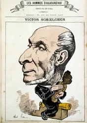Humoristisk tegning på Victor Schoelcher og afskaffelsen af slaveriet - af Gill, i "The Men of Today""