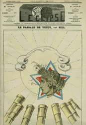 Passage af Venus (republikken) før solen (monarkiet) i 1874. Forside i "" L