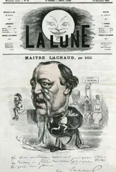Portræt af Maitre Charles Lachaud (1817-1882), fransk advokat. Tegnefilm af Gill, i "" La Lune", 23. december
