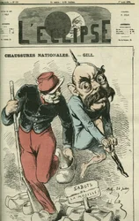 Nationale sko, Otto von Bismarck (1815-1898) bytter sine støvler for Mosels træsko. Forside i »L