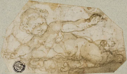 Putto med guirlande