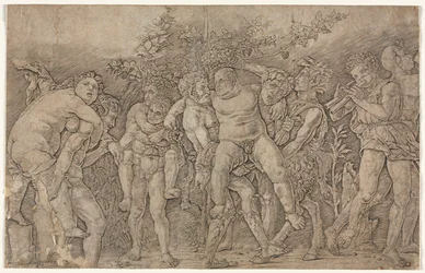 Bacchanal med Silenus.