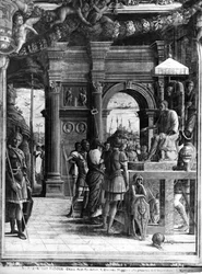 St. Jakob den Store førte kong Herodes Agrippa (detaljer)