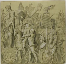 Julius Cæsars triumfer: Lærred nr. II