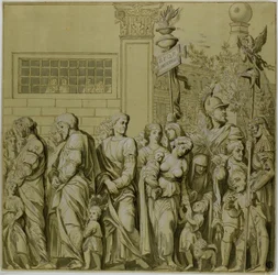 Julius Cæsars triumfer: Lærred nr. VII