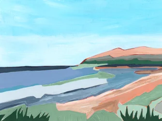 Coastline, 2023 (akryl på papir)