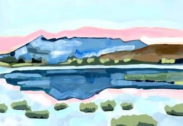 Cool Reflections, 2024 (akryl på papir)