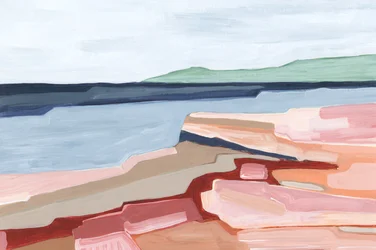 Layers of land, 2023 (akryl på papir)