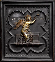 Hope, panel A af syddørene til dåbskapellet i San Giovanni, 1336 (bronze)