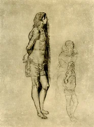 Studie på St. Sebastian til maleriet i Bergamo