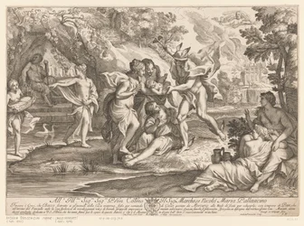 Merkur giver Bacchus til Nysas nymfer