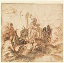 Design for Allegory of Divine Wisdom, Reception Room, Palazzo Barberini, Rom, Italien