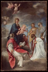 Madonnaen og barnet med de hellige Ignatius af Loyola, Francis Xavier, Cosmas og Damian