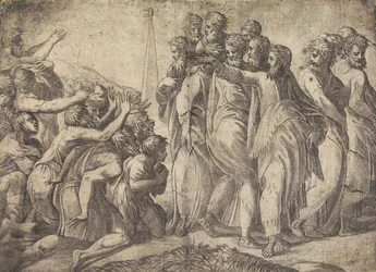 Kristus helbreder de spedalske, ca. 1545 .