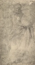 Kristus som Frelseren holder en klode, fra Kristus og apostlene, ca. 1548-50.