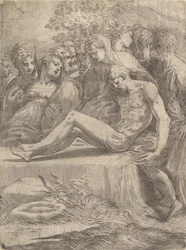 Klagesangen over den døde Kristus, ca. 1545-50.