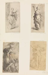 To kvinder, Mars og Amor, Diana, ca. 1536-38.
