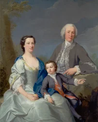 Sir Robert og Lady Smyth med deres søn, Hervey
