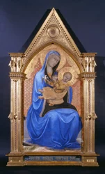 Jomfru og barn, ca. 1400 (tempera med guld på panel)
