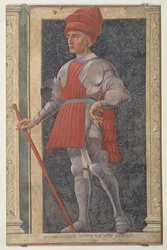 Farinata degli Uberti (d.1264) fra Villa Carducci-serien af berømte mænd og kvinder, ca. 1450 (se 28492 for detaljer)