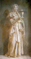 La Faith Fresco af Andrea del Sarto (1486-1531) 1522 Dim.194x110 cm Firenze, Chiostro dello Scalzo