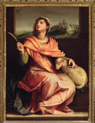 Sankt Agnes af Rom, altertavle med Sankt Agnes (1525-1528)
