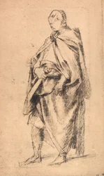 Studie af en mandsfigur