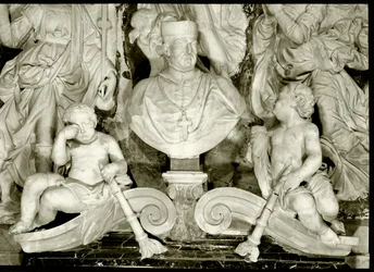 Detalje af kardinal Forteguerris gravmæle (marmor) (detalje af 434103)