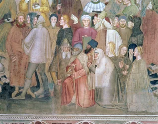 The Church Militant and Triumphant, detalje, fra det spanske kapel, c.1369