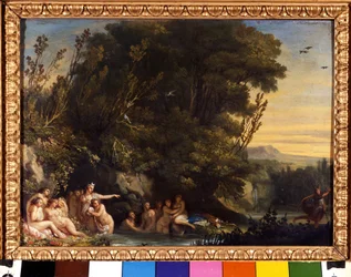 Diane og Acteon. Maleri af Andrea Appiani (1754-1817) Milano