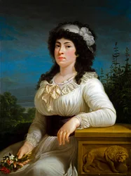 Portræt af Marianna Movigia Reina (olie på lærred)