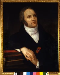Portræt af Vincenzo Monti (1754 - 1828), italiensk digter. Maleri af Andrea Appiani (1754-1819). 1809. Brera Kunstgalleri, Milano