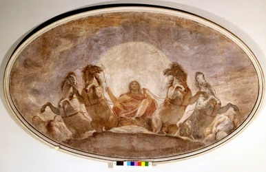 Apollons vogn. Andrea Appiani (1754-1817). Maleri. Pinacoteca de Brera. Milano