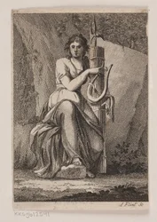 En kvinde med lyra og fasces