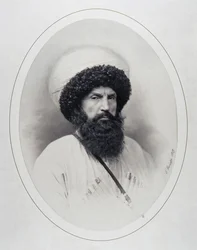 Portræt af imam Shamil 1797-1871, 1859