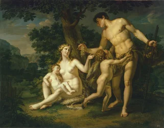 Adam og Eva med børn under et træ, 1803