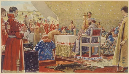 Festen for zar Alexis I Mikhailovich (sagde den meget fredelige zar