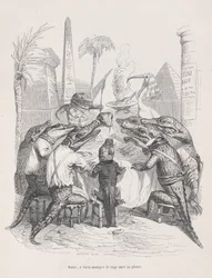 Venner, den kloge placerer sin ære i at spise godt fra Scener fra Privaten ..., ca. 1837-47.