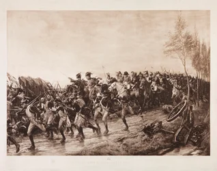 After Waterloo: Every Man for Himself, 1890 (sepia-fotogravure)