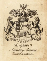 Våbenskjold af den højre ærede Anthony Browne, Viscount Mountacute eller Viscount Montagu