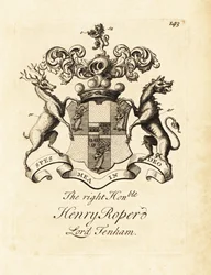 Våbenskjold fra den højre ærede Henry Roper, Lord Tenham