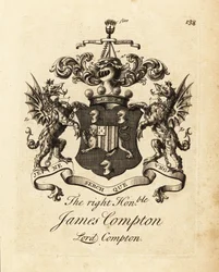 Våbenskjold af den højre ærede James Compton, Lord Compton, 5. jarl af Northampton