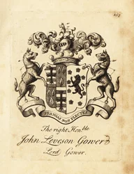 Våbenskjold af den højre ærede John Leveson Gower, Lord Gower